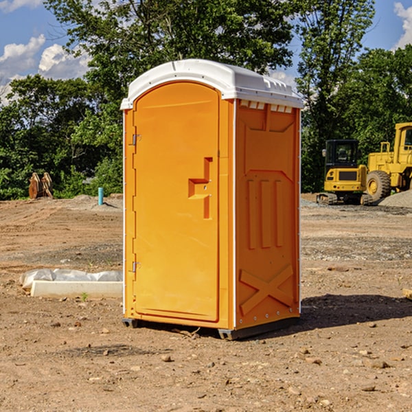 how often are the porta potties cleaned and serviced during a rental period in Poweshiek County